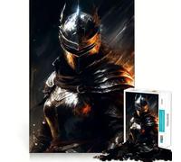 Warrior of The Darkness Jigsaw Puzzles 1000 Mental Focus Game No Gap Tight Fitting Design Interactive Brain Challenge for Home (38x26cm)