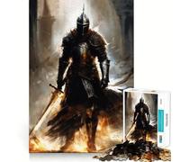 Warrior of The Darkness Jigsaw Puzzles 1000 Piece for Adults Recall Fun Play Firm Fit Secure Assembly Family Fun Night Activity (38x52cm)