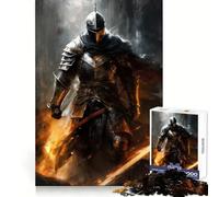 Warrior of The Darkness Jigsaw Puzzles 1000 Pieces for Adults Strategic Think Light Recreation Clean Cut Xmas Present (50x75cm)