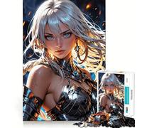 Warrior of The Ethereal Flame Jigsaw Puzzles for Adults 1000 Think Boost Game Precise Interlock Structure Easy to Learn Family Enjoyment (38x52cm)