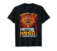 Warrior Okinawa Japan Hattori Sword and Sushi T-Shirt