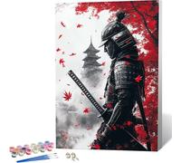 Warrior Paint by Numbers Cherry Blossoms Painting by Numbers for Adults Beginner DIY Digital Painting Hobbies for Adults Women with 3 Brush and Acrylic Paints Kit for Home Decor 70x95cm -zjn2604EC