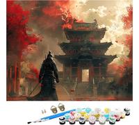 Warrior Paint by Numbers for Adults, Paint by Numbers Kits Architecture on Canvas for Beginner, DIY Canvas Oil Painting Kit with Acrylic Pigment and Brushes, Room Decor, Gifts for Women 32x44in 8-8697