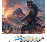 Warrior Paint by Numbers for Adults, Paint by Numbers Kits Architecture on Canvas for Beginner, DIY Canvas Oil Painting Kit with Acrylic Pigment and Brushes, Room Decor, Gifts for Women 16x20in 2-9527