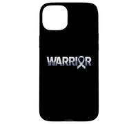 Warrior Parkinson's Disease Awareness Silver Ribbon Case for iPhone 15 Plus