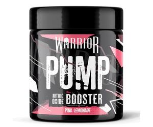 Warrior Pump Pre Workout Powder 225g - Non Stim & Caffeine Free Preworkout Nitric Oxide Supplement - Contains Citrulline Malate, Glycerol, Cyclic Dextrin and Beetroot - 30 Servings, Pink Lemonade