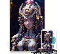 Warrior Queen of Jewels Jigsaw Puzzles 1000 Mental Focus Game Precision Cut Smooth Edges Meaningful Connection Building Game (50x75cm)