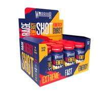 Warrior Rage Energy Shots - Pre Workout Shot Drink 12 x 60ml - RTD Fuel Juice Supplement (Liquid not Gels) - 200mg Caffeine to Lift Sessions and