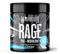Warrior Rage - Pre-workout Powder - 392g - Energy Drink Supplement with Vitamin C, Beta Alanine and Creatine Gluconate - 45 Servings (Blazin' Blue Raz)