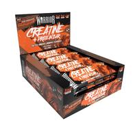 Warrior Creatine Protein Bars - Low Carb Snack, Oat Based Flapjack Bar, Increase Physical Performance, 12 x 75g (Salted Caramel Brownie)