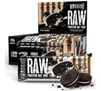 Warrior Raw Protein Flapjacks - 12 Bars x 75g Each - Packed with 20g of Protein - Low Sugar, High in Fibre (Cookies & Cream)