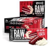 Warrior Raw Protein Flapjacks - 12 Bars x 75g Each - Packed with 20g of Protein - Low Sugar, High in Fibre (Red Velvet Cake)