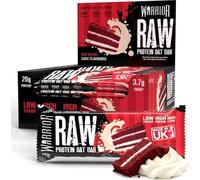 Warrior Raw Protein Flapjacks - 12 Bars x 75g Each - Packed with 20g of Protein - Low Sugar, High in Fibre (Red Velvet Cake)