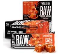 Warrior Raw Protein Flapjacks - 12 Bars x 75g Each - Packed with 20g of Protein - Low Sugar, High in Fibre (Salted Caramel)