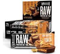 Warrior Raw Protein Flapjacks - 12 Bars x 75g Each - Packed with 20g of Protein - Low Sugar, High in Fibre (Chocolate Peanut Butter)
