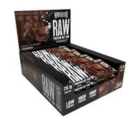 Warrior Raw Protein Flapjacks - 12 Bars x 75g Each - Packed with 20g of Protein - Low Sugar, High in Fibre (Choc Brownie)