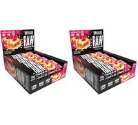 Warrior Raw Protein Bars - 12 x 75g High Protein Snack - High Fibre, Low Sugar - Ideal Meal Replacement or Healthy Nutrition Energy Snacks - Oat Bar Flapjacks - UK Made (Cherry Bakewell) (Pack of 2)