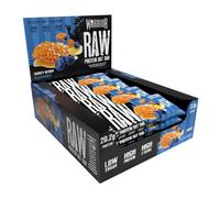Warrior Raw Protein Bars - 12 x 75g Oat Bar Flapjacks - High Fibre, Low Sugar - Ideal Meal Replacement or Healthy Nutrition Energy Snacks - HFSS / GMP Certified - UK Made (Honey Berry)