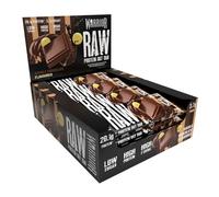 Warrior Raw Protein Bars - 12 x 75g Oat Bar Flapjacks - High Fibre, Low Sugar - Ideal Meal Replacement or Healthy Nutrition Energy Snacks - HFSS/GMP Certified - UK Made (Double Chocolate)