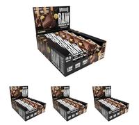 Warrior Raw Protein Bars - 20g Protein Per Bar - High Protein Snack Bars Multipack (12 or 24 Bars, 75g Each) - Low Sugar, High Fibre Breakfast & Meal Replacement Bar - Double Chocolate Flapjack