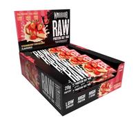 Warrior Raw Protein Bars - 12 x 75g High Protein Snack - High Fibre, Low Sugar - Ideal Meal Replacement or Healthy Nutrition Energy Snacks - Oat Bar Flapjacks - UK Made (Strawberry Cheesecake)