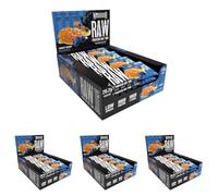 Warrior Raw Protein Bars - 20g Protein Per Bar - High Protein Snack Bars Multipack (12 or 24 Bars, 75g Each) - Low Sugar, High Fibre Breakfast & Meal Replacement Bar - Honey Berry Flapjack (Pack of 4)