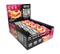 Warrior Raw Protein Bars - 12 x 75g High Protein Snack - High Fibre, Low Sugar - Ideal Meal Replacement or Healthy Nutrition Energy Snacks - Oat Bar Flapjacks - UK Made (Cherry Bakewell)