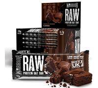 Warrior RAW Protein Flapjack 24 x 75g - 20g High Protein Bars, Low Sugar High Fibre Oat Bars - Protein Bars 24 Pack & Protein Snacks (Chocolate Br