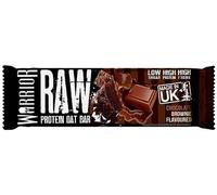 Warrior RAW Protein Flapjack Chocolate Brownie, 20g Protein, High Fibre, Low Sugar, 12 x 75g