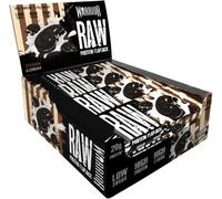 Warrior Raw Protein Flapjacks - 20g Protein Per Bar - Low Sugar, High Fibre Snack - Pre & Post Workout - Cookies & Cream Flavor - 12 x 75g Bars - Muscle Recovery & Meal Replacement