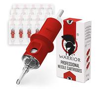 WARRIOR Red Professional Tattoo Needles Sterilized with Eo Gas Tattoo Needle Cartridge Round Liner 20 pcs Surgical Steel Disposable Permanent Makeup (RED-1203RL)
