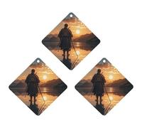 Warrior Reflection Car Air Freshener, 3 Pcs Rhombus Hanging Air Freshener Cards, Long Lasting Fragrance Scented Cards for Car, Home, Office White-style