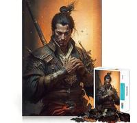 Warrior Samurai Japan 1000 Adult Pieces Jigsaw Puzzle Mind Challenge Toy Neat Cut Perfect Alignment Family Fun Night Activity (38x52cm)