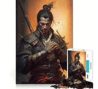 Warrior Samurai Japan Adult Jigsaw Puzzles1000 Pieces Brain Game Gift High Precision Die Cut Relaxing Indoor Group Activity (50x75cm)