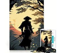 Warrior Samurai Japan Jigsaws for Adults1000 Pieces Brain Memory Game Fine Cut Premium Finishing Engaging Way to Pass Free Hours (38x52cm)