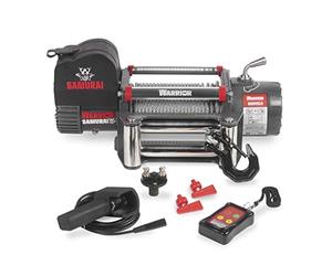 Warrior Samurai V2 8000lb 12v Next-Gen Premium Electric Winch - High Power Series Wound Motor, External Braking System, Double Sealed, Steel Planetary Gearing & Fittings, Wireless Remote - Steel Rope