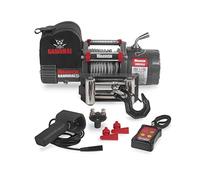 Warrior Samurai V2 9500lb 12v Next-Gen Premium Short Drum Electric Winch - High Power Series Wound Motor, External Braking System, Double Sealed, Steel Gearing, Wireless Remote - Synthetic Rope