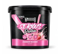 Warrior Serious Protein Powder 4.5kg Bulk High Protein Shake 150 Servings | Strawberry Protein Powder, High Protein, 24g Per Serving, 80% Protein, Casein Blend, 150 Servings, Low Fat, No Added Sugar