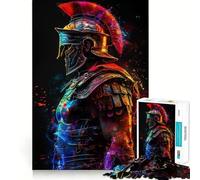 Warrior Spartan Soldier Jigsaw 1000 Pieces for Teenagers Memory Train Fun Clean Seamless Connection Relaxing Indoor Group Activity (50x75cm)