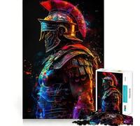 Warrior Spartan Soldier Jigsaw for Teenagers 1000 Pieces Mind Boost Fun Clean Cut Sturdy Components Heartwarming Gathering Activity (38x26cm)