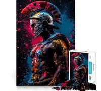Warrior Spartan Soldier Jigsaw Puzzle 1000 Recall Fun Play Advanced Laser Cutting Tech Holiday Indoor Entertainment Toy (50x75cm)