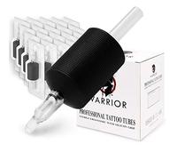WARRIOR Tattoo Tubes/Disposable Tattoo Grip with Long Tip in Soft Rubber 25mm Magnum/Flat Pack of 20 pcs (1.0/9F)