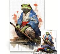 Warrior Toad Samurai Frog 1000 Piece Jigsaw Puzzles for Teenagers Focus Enhance Calm Distraction Tight Lock Memorable Gift (38x52cm)