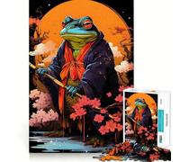 Warrior Toad Warrior Frog 1000 Piece Adult Puzzles Logic Puzzle Play Precision Cut Smooth Edges for Family Gatherings (38x52cm)
