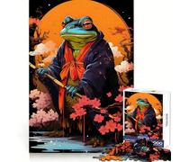 Warrior Toad Warrior Frog 1000 Pieces Jigsaw Puzzles for Teenagers Sharp Recall Serene Escape Uniform Cut Perfect Xmas (38x52cm)