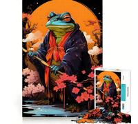 Warrior Toad Warrior Frog Jigsaw Puzzles 1000 Recall Fun Play Burr Free Clean Cut Pieces Portable Travel Friendly Fun Game (38x26cm)