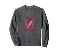 Warrior Unbreakable In Spirit Pink Ribbon Fighter Sweatshirt, Adult Unisex, Dark Heather Grey, M