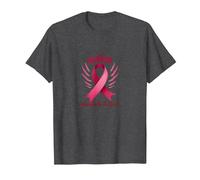 Warrior Unbreakable in Spirit Pink Ribbon Fighter T-Shirt, Men, Dark Heather Grey, M