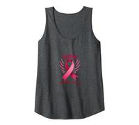 Warrior Unbreakable in Spirit Pink Ribbon Fighter Tank Top, Women, Dark Heather Grey, XL