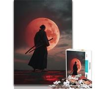 Warrior Under The Blood Moon 1000 Pieces Jigsaw Puzzle For Adults Teens,Pattern Assembly Fun at Home Activities,Birthday Present,Travel Gifts 38x26cm
